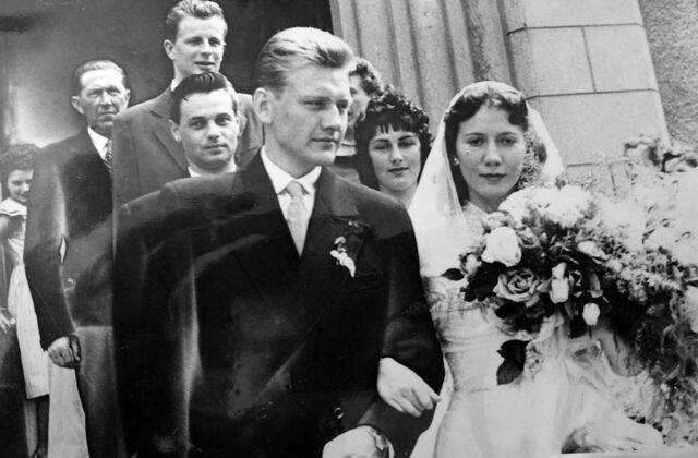 Novomanželé Marianna a Karel Pevní. Zdroj: archiv pamětnice